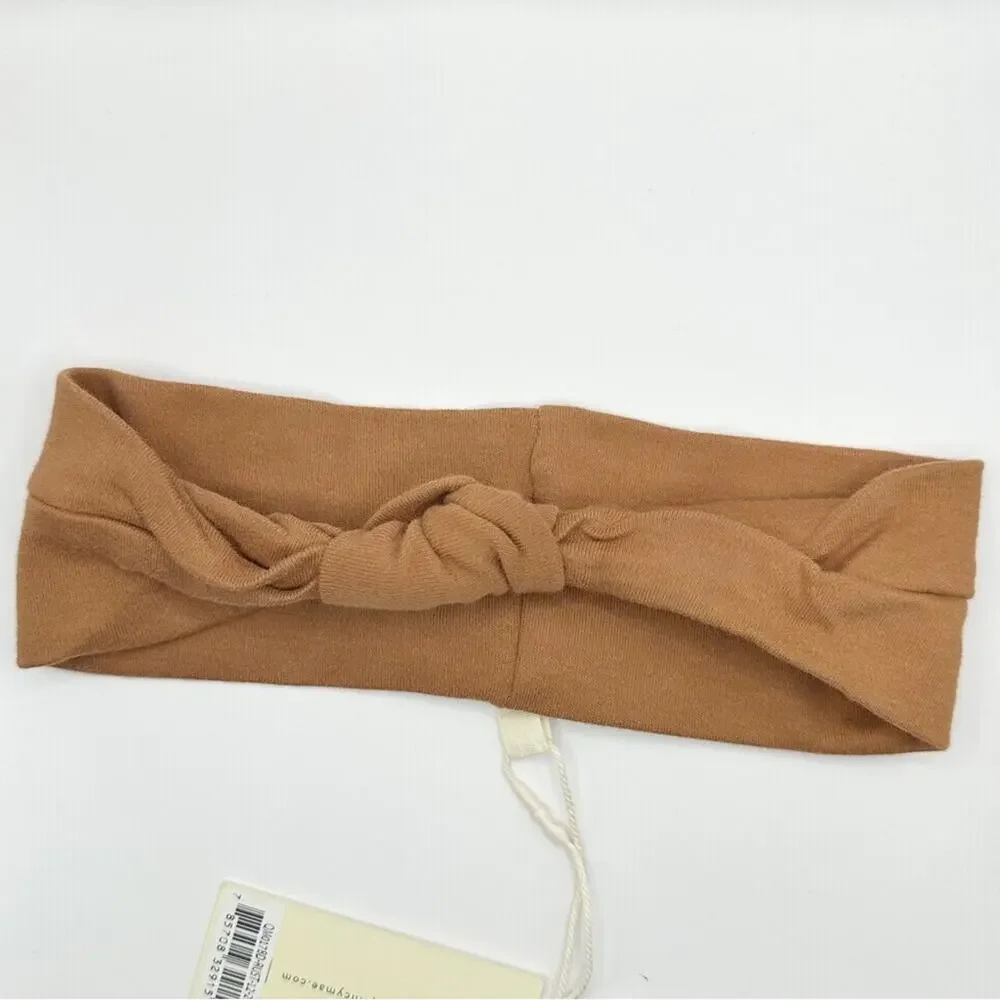 Quincy Mae Baby Girl 12-24 months Rust Brown Knotted Knot Cotton Headband NWT